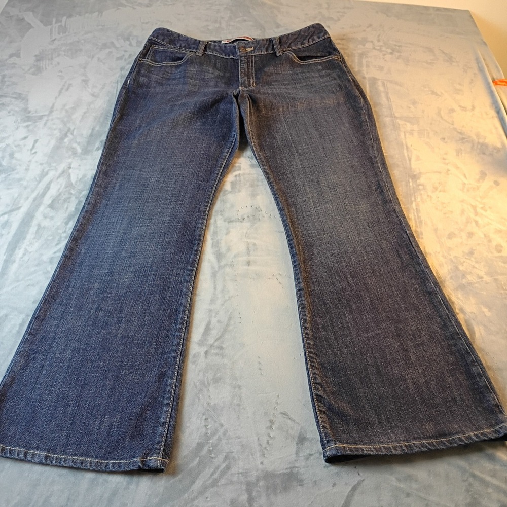 Gap Curvy Flare Jeans Womens 12A Dark Wash Blue Denim Flare Leg Pants